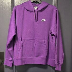 Nike Sportswear Essential Hoodie Pouch Pocket Purple / White 1X NWT